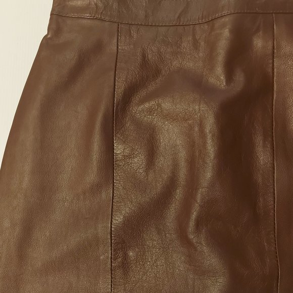 Genuine Leather mini skirt - Picture 2 of 9